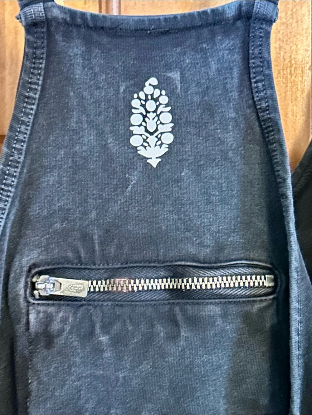 FP Movement by Free People Black Sleeveless Romper with back zipper pocket NWOT - Picture 3 of 5